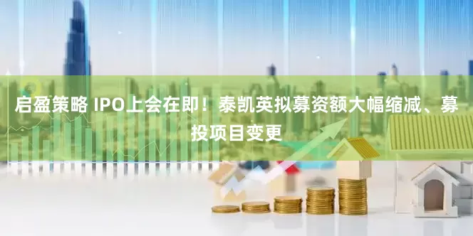 启盈策略 IPO上会在即！泰凯英拟募资额大幅缩减、募投项目变更