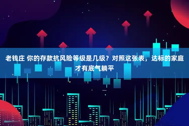 老钱庄 你的存款抗风险等级是几级？对照这张表，达标的家庭才有底气躺平